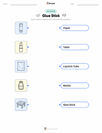 Glue Stick printable worksheet for kids