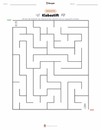 Klebestift druckbare Arbeitsblatt Vorschau