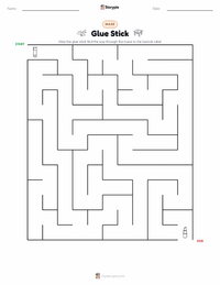 Glue Stick printable worksheet preview