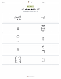 Glue Stick printable worksheet preview