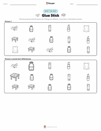 Glue Stick printable worksheet preview