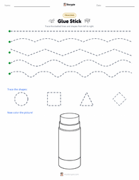 Glue Stick printable worksheet preview