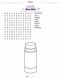 Glue Stick printable worksheet preview