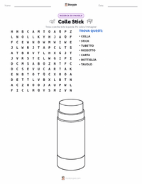 Anteprima della scheda stampabile di Colla stick