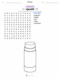 Lijmstift afdrukbare werkblad voorbeeld