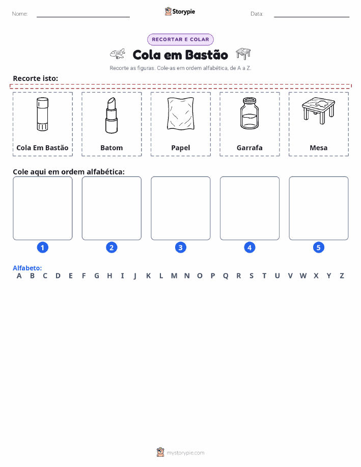 Recortar & Colar Alfabeto