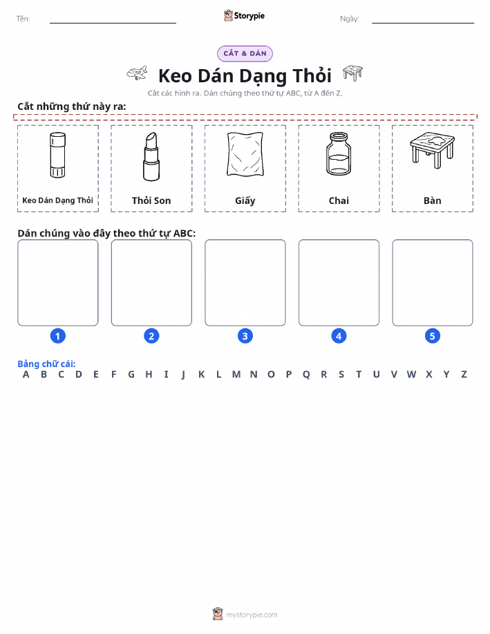 Cắt & Dán Chữ Cái