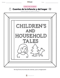 Vista previa de la hoja de trabajo imprimible de Cuentos de la infancia y del hogar