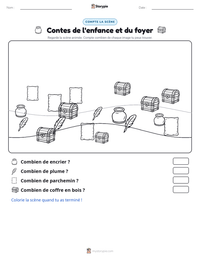 Aperçu de la feuille de travail imprimable Contes de l'enfance et du foyer