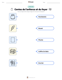 Aperçu de la feuille de travail imprimable Contes de l'enfance et du foyer
