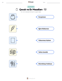 Çocuk ve Ev Masalları yazdırılabilir çalışma sayfası önizlemesi