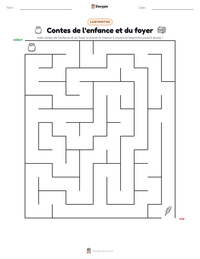Aperçu de la feuille de travail imprimable Contes de l'enfance et du foyer