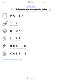 Children's and Household Tales printable worksheet preview