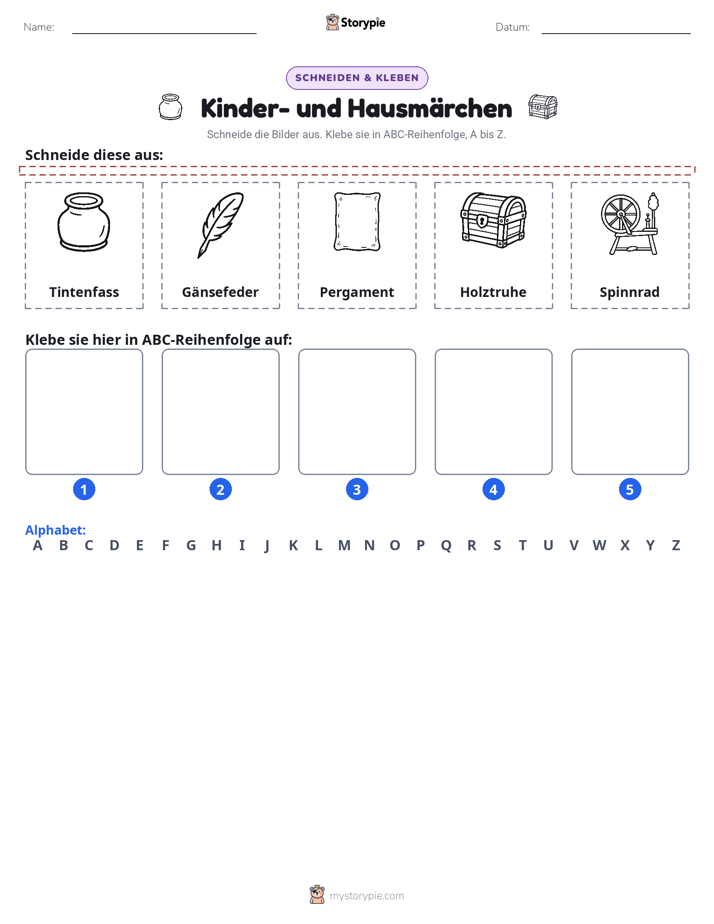 Schneiden & Einfügen Alphabet