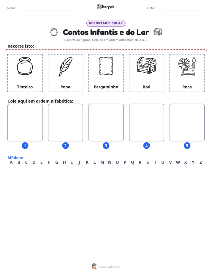 Recortar & Colar Alfabeto
