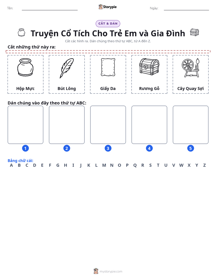 Cắt & Dán Chữ Cái