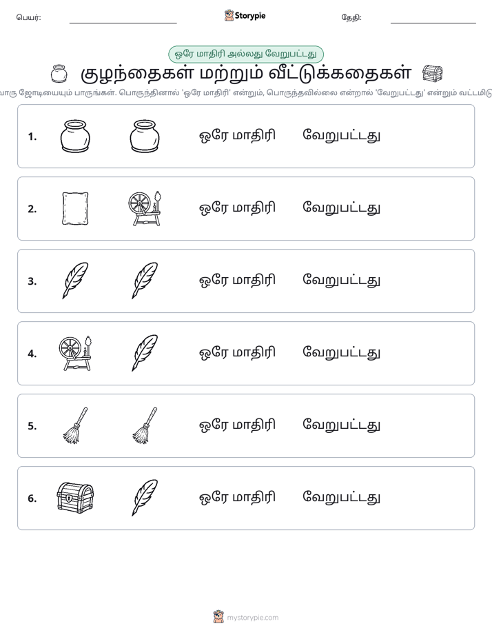 அதே அல்லது மாறுபட்டது