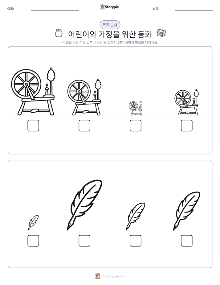 크기 순서
