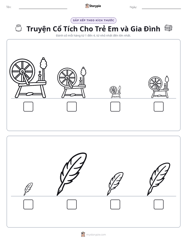 Thứ Tự Kích Thước