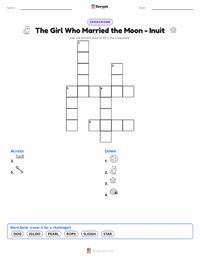 The Girl Who Married the Moon - Inuit printable worksheet preview