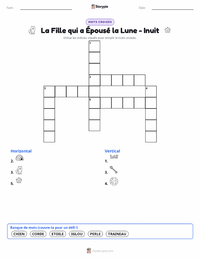 Aperçu de la feuille de travail imprimable La Fille qui a Épousé la Lune - Inuit