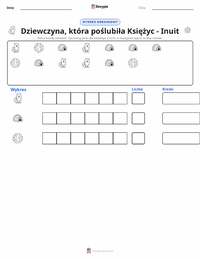 Podgląd drukowalnego arkusza ćwiczeń Dziewczyna, która poślubiła Księżyc - mit inuicki