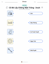 Tài liệu in sẵn Cô Gái Cưới Mặt Trăng - Thần thoại Inuit cho trẻ em