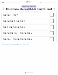 Podgląd drukowalnego arkusza ćwiczeń Dziewczyna, która poślubiła Księżyc - mit inuicki