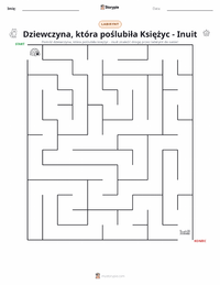 Podgląd drukowalnego arkusza ćwiczeń Dziewczyna, która poślubiła Księżyc - mit inuicki