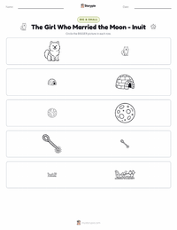 The Girl Who Married the Moon - Inuit printable worksheet preview
