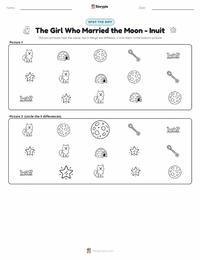 The Girl Who Married the Moon - Inuit printable worksheet preview