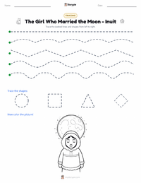 The Girl Who Married the Moon - Inuit printable worksheet preview
