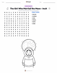 The Girl Who Married the Moon - Inuit printable worksheet preview