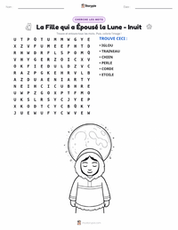 Aperçu de la feuille de travail imprimable La Fille qui a Épousé la Lune - Inuit