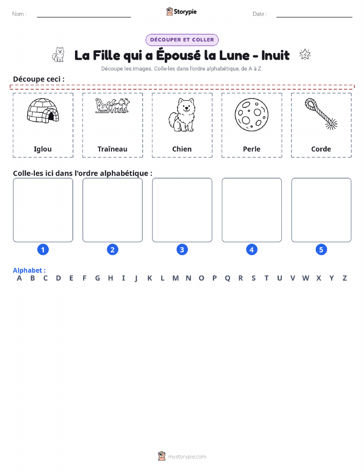 Découper & Coller l'Alphabet