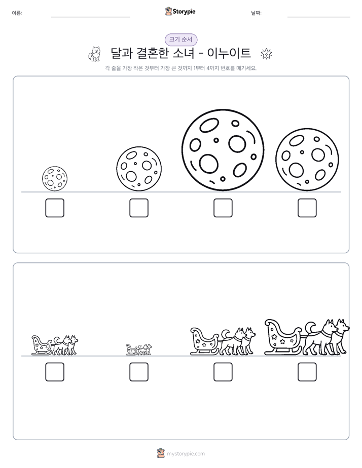 크기 순서