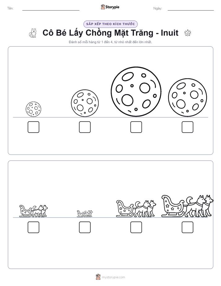Thứ Tự Kích Thước