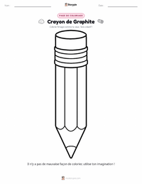 Page de coloriage Crayon en graphite pour les enfants