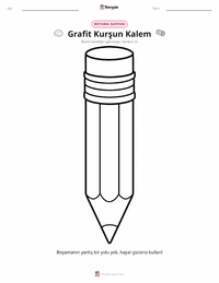 Grafit Kalem çocuklar için boyama sayfası