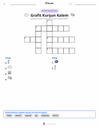Grafit Kalem yazdırılabilir çalışma sayfası önizlemesi