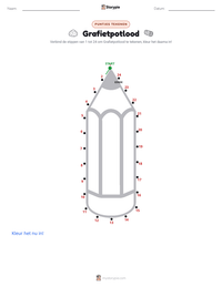 Grafietpotlood afdrukbare werkblad voorbeeld