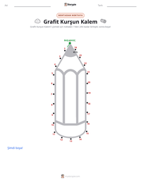 Grafit Kalem yazdırılabilir çalışma sayfası önizlemesi