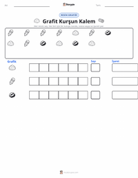 Grafit Kalem yazdırılabilir çalışma sayfası önizlemesi