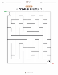 Aperçu de la feuille de travail imprimable Crayon en graphite