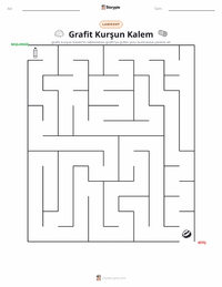 Grafit Kalem yazdırılabilir çalışma sayfası önizlemesi