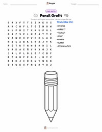 Prabaca lembar kerja cetak Pensil Grafit