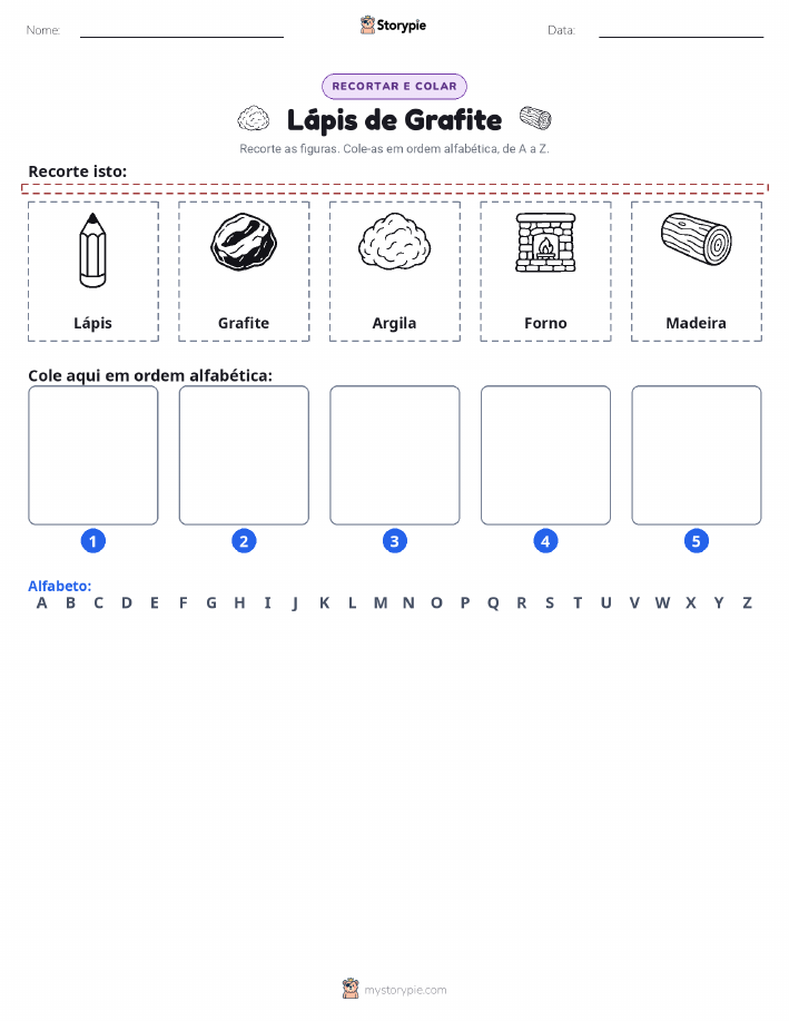 Recortar & Colar Alfabeto