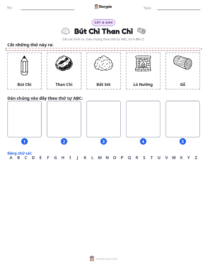 Cắt & Dán Chữ Cái