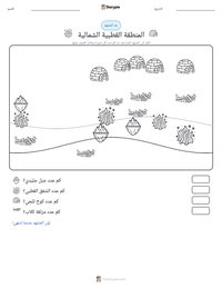 معاينة ورقة العمل القابلة للطباعة المنطقة القطبية الشمالية