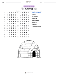 Podgląd drukowalnego arkusza ćwiczeń Arktyka